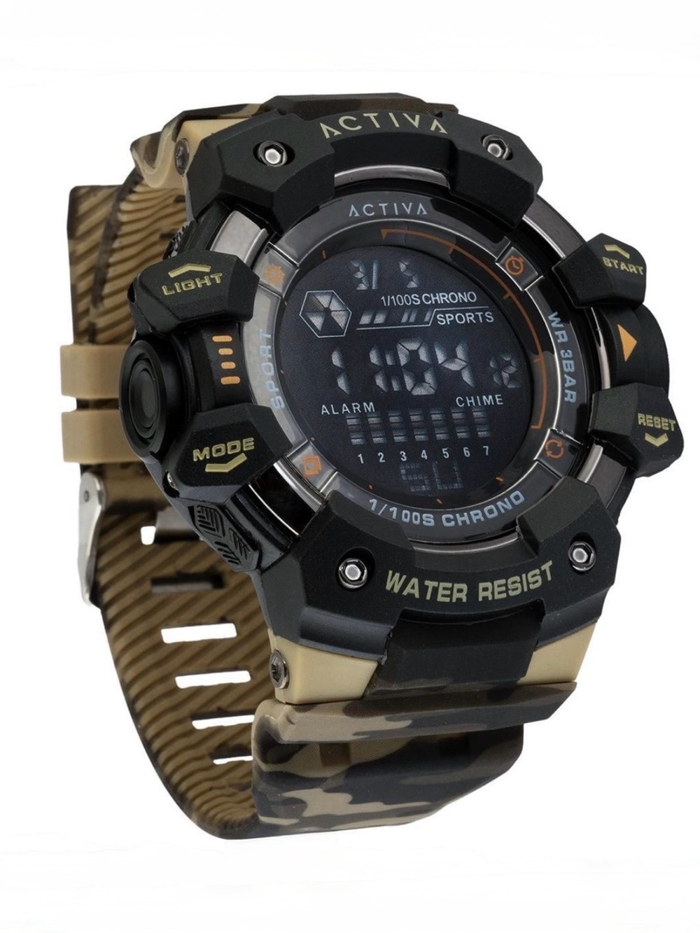 NWT Activa Armour X Invicta Men's Digital Watch 50mm. Khaki Camo ACW8050MC-001